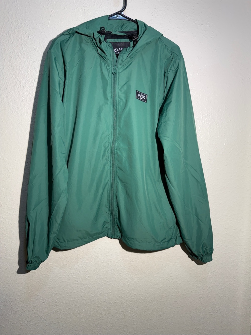 Billabong Green Hooded Windbreaker Jacket